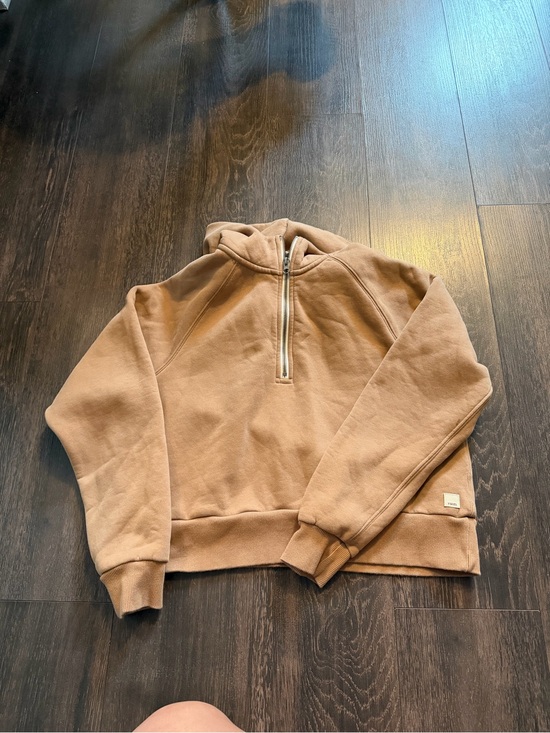 Vuori Sweaters - Vuori Women's Half-Zip Hoodie in Camel
